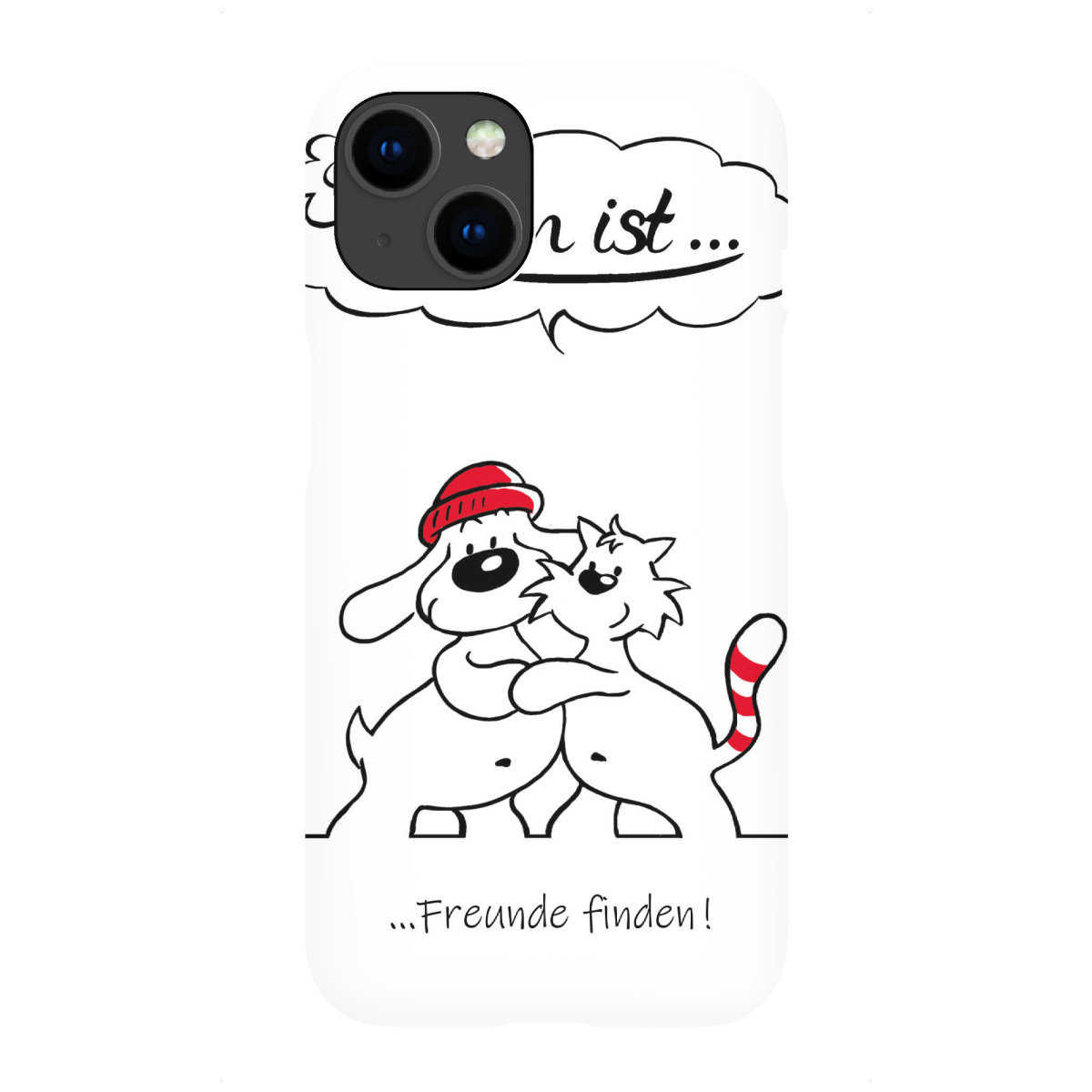 "Leben ist... Freunde finden"für iPhone - Premium-Case Handyhülle artboxONE