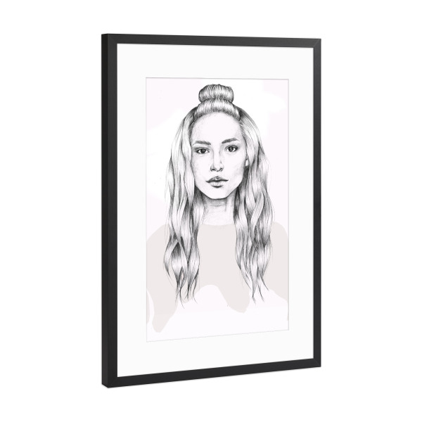 Poster mit Rahmen Schwarz (Metallic) "Bewusstsein" artboxONE - Menschen,Fashion