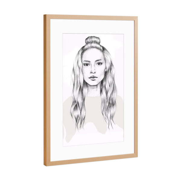 Poster mit Rahmen Kupfer "Bewusstsein" artboxONE - Menschen,Fashion