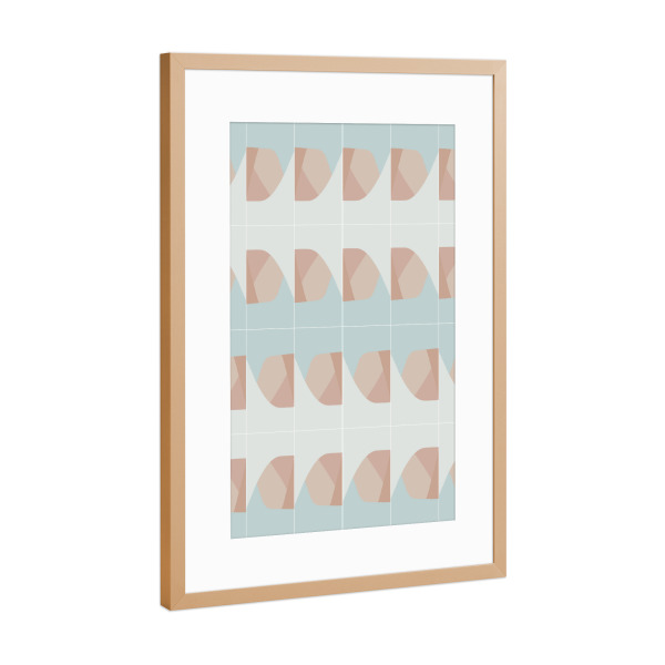 Poster mit Rahmen Kupfer "Parallax Effect Tiles First" artboxONE - Abstrakt,Geometrie