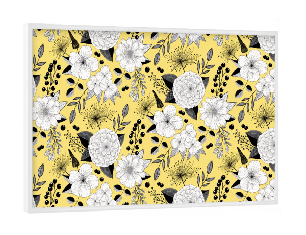 Poster mit weißem Rahmen "Blumen modern Line-Art" artboxONE - Natur,Floral