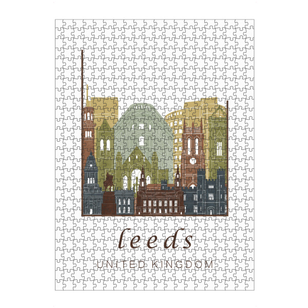 artboxONE Puzzle "Leeds skyline light brown" artboxONE - Städte,Reise,Architektur,Kartografie
