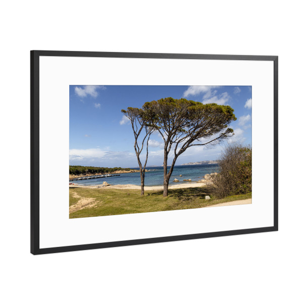 Poster mit Rahmen Schwarz (Metallic) "Sommer auf Sardinien" artboxONE - Natur,Reise,Reise / Strand und Meer