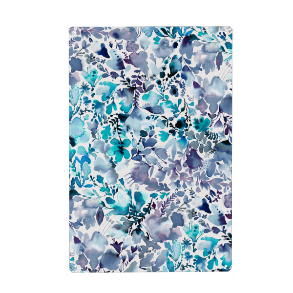 Holzbild "Magic Watercolor Flowers Blue" artboxONE - Floral,Abstrakt,Für Mama