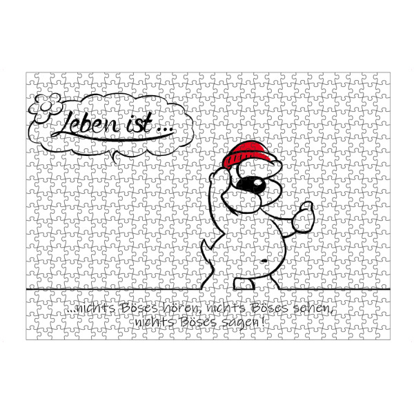 Puzzle Ravensburger "Leben ist... nichts Böses" artboxONE - Typografie,Tiere,Comic,Lustig