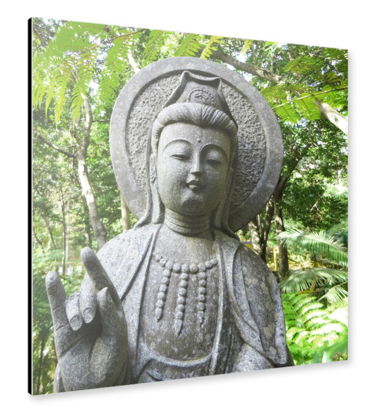 Alu-Dibond "The Chilled Buddha" 30x30 cm artboxONE