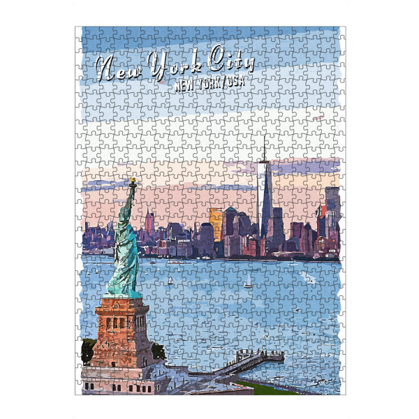 Puzzle Ravensburger "New York Vintage Liberty" artboxONE - Städte,Städte / New York,Architektur