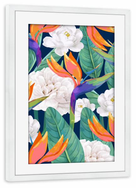 Poster mit Rahmen weiß "Just Another Day in Paradise" artboxONE - Floral