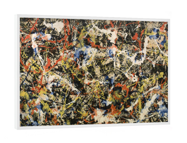 Poster mit weißem Rahmen "Convergence" artboxONE - Abstrakt - Jackson pollock,Abstract,Abstrakt,Malerei,Gemälde,Kunst,Art,Bunt,Colorful