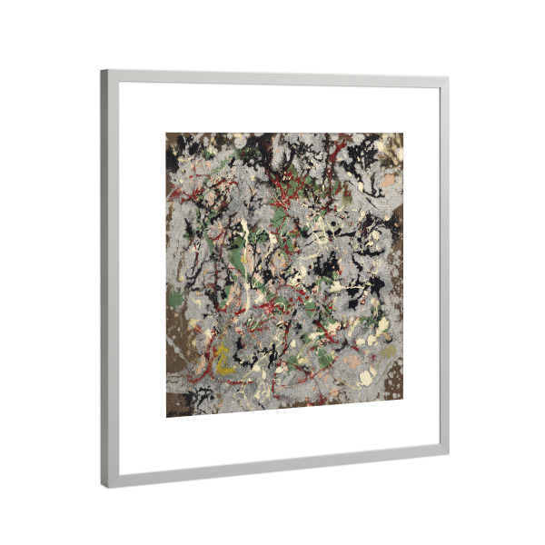 Poster mit Rahmen Silber "Number 21 von Jackson Pollock" artboxONE - Abstrakt - Jackson pollock,Malerei,Kunst,Gemälde,Abstract,Abstrakt,Painting,Art
