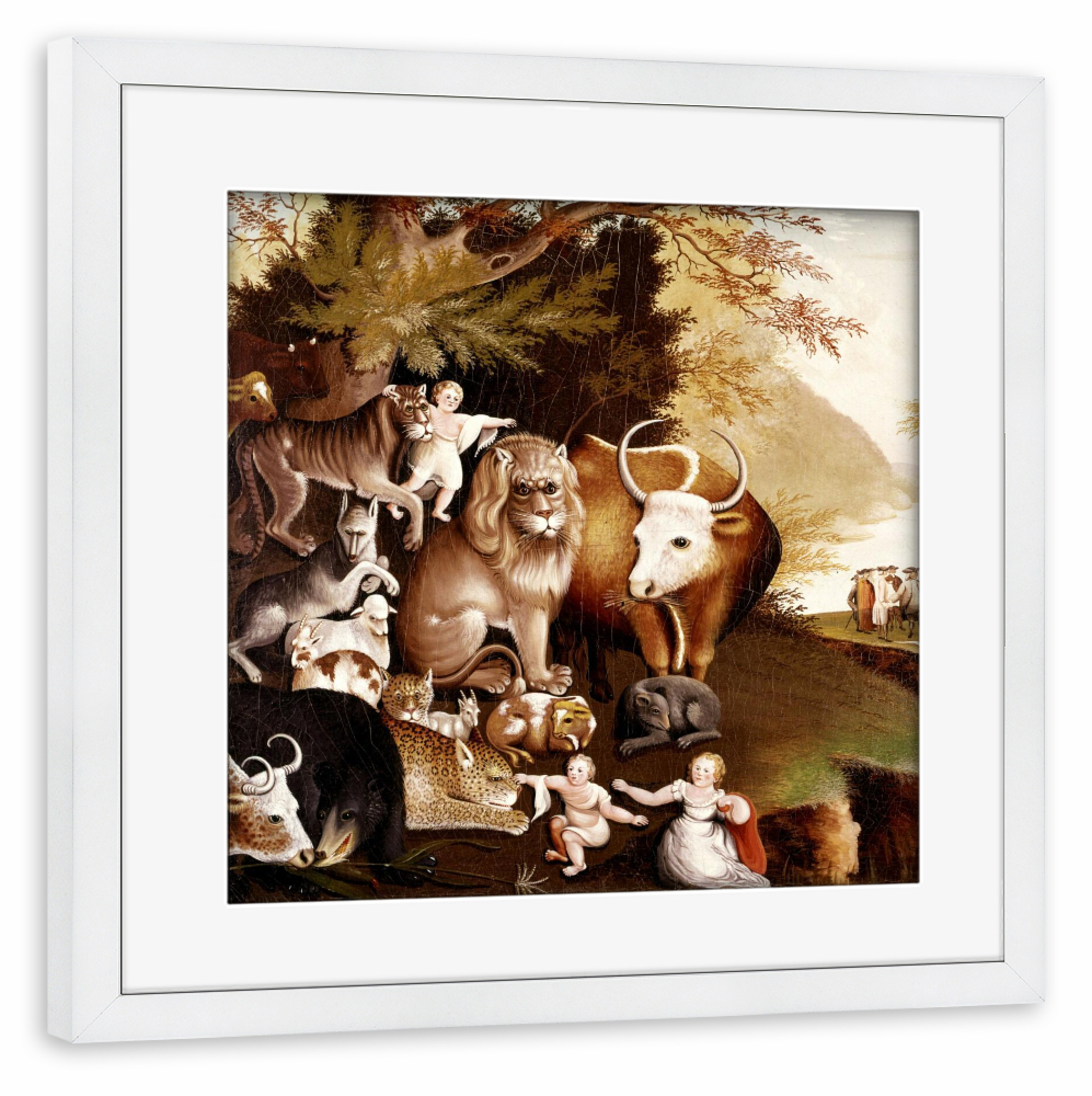 Poster mit Rahmen weiß "Friedliches Königreich" artboxONE - Natur,Tiere