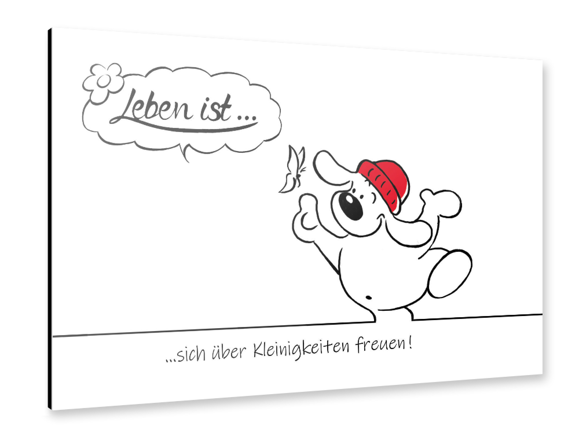 Alu-Dibond "Leben ist... Kleinigkeiten Freude" 75x50 cm artboxONE