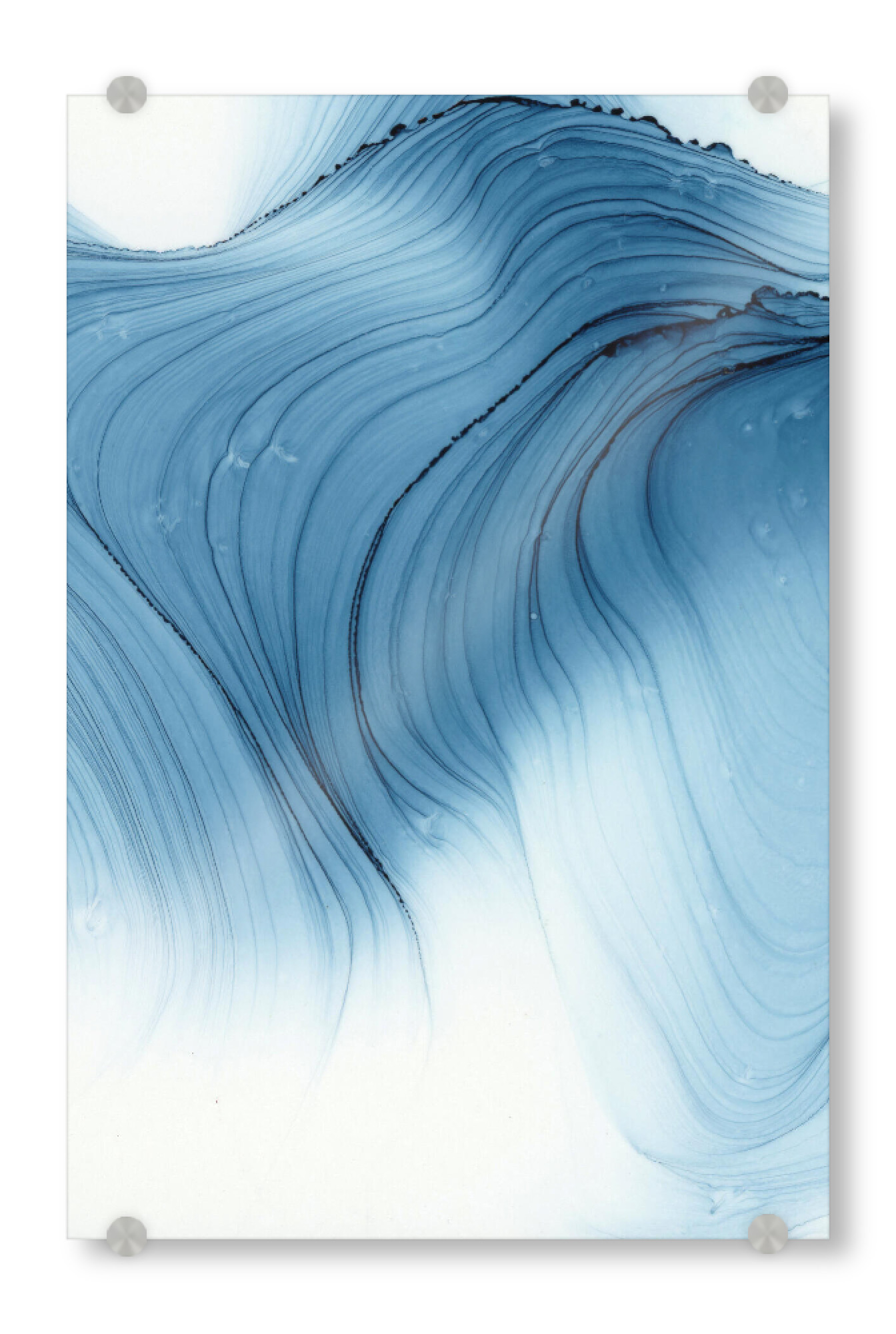 Acrylglasbild "Cold Blue River Waves" artboxONE - Abstrakt