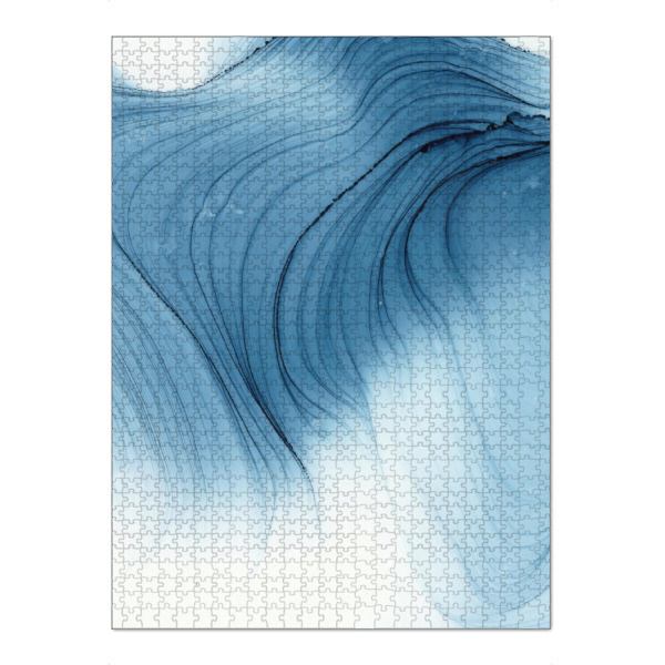 Puzzle Ravensburger "Cold Blue River Waves" artboxONE - Abstrakt