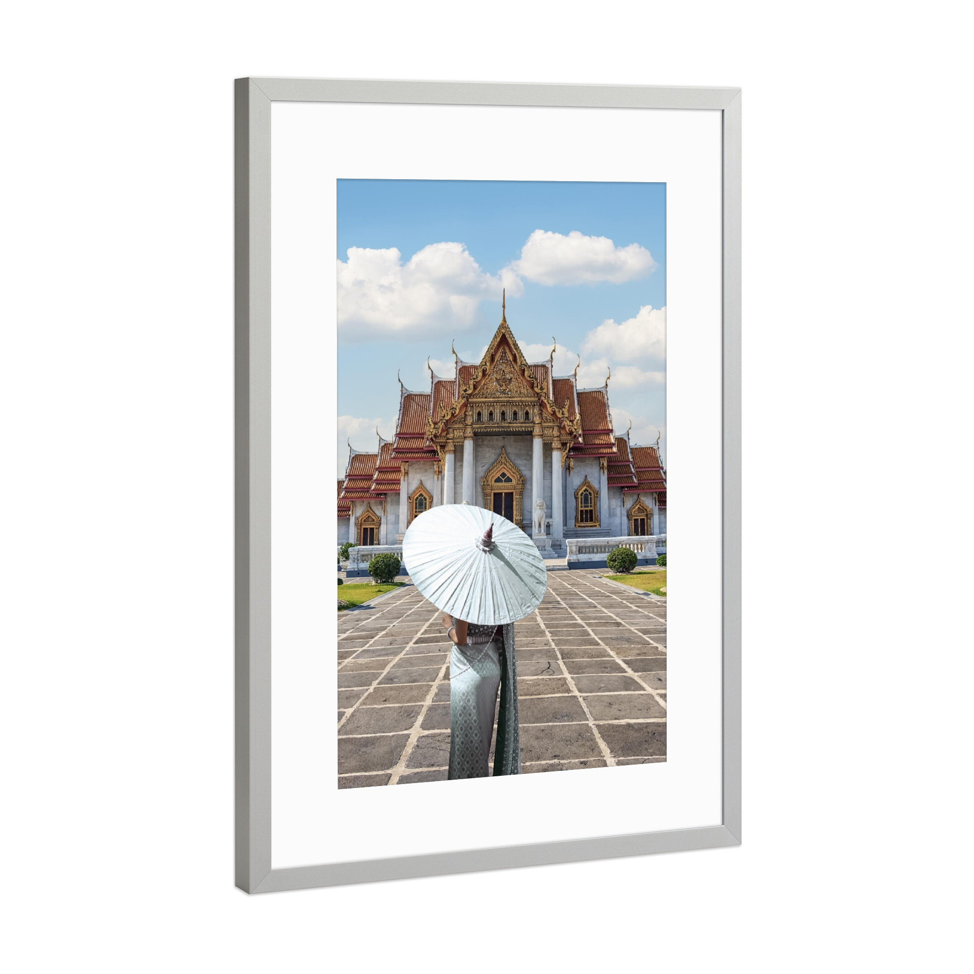 Poster mit Rahmen Silber "Kingdom of Thailand" artboxONE - Städte,Reise,Architektur,Reise / Asien,Reise / Länder