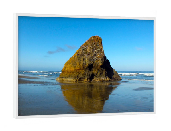 Poster mit weißem Rahmen "The Rock at the Beach" artboxONE - Natur,Reise,Reise / Strand und Meer,Reise / Länder