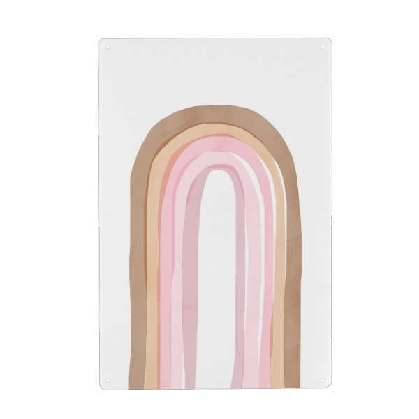 Holzbild "Pink Watercolored Rainbow" artboxONE - Natur,Für Kinder,Abstrakt