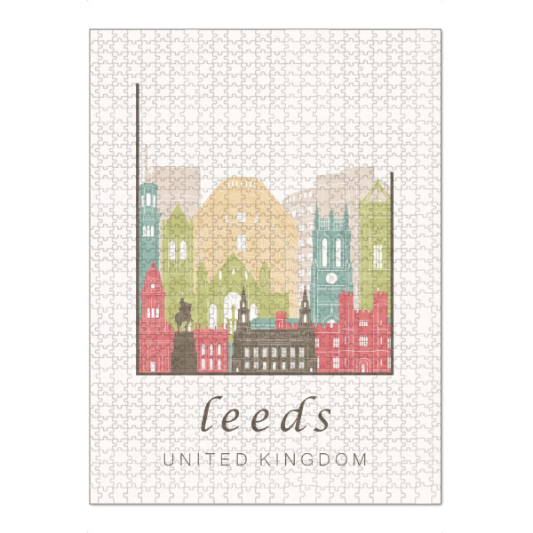 Puzzle Ravensburger "Leeds skyline pastel" artboxONE - Städte,Reise,Architektur,Kartografie
