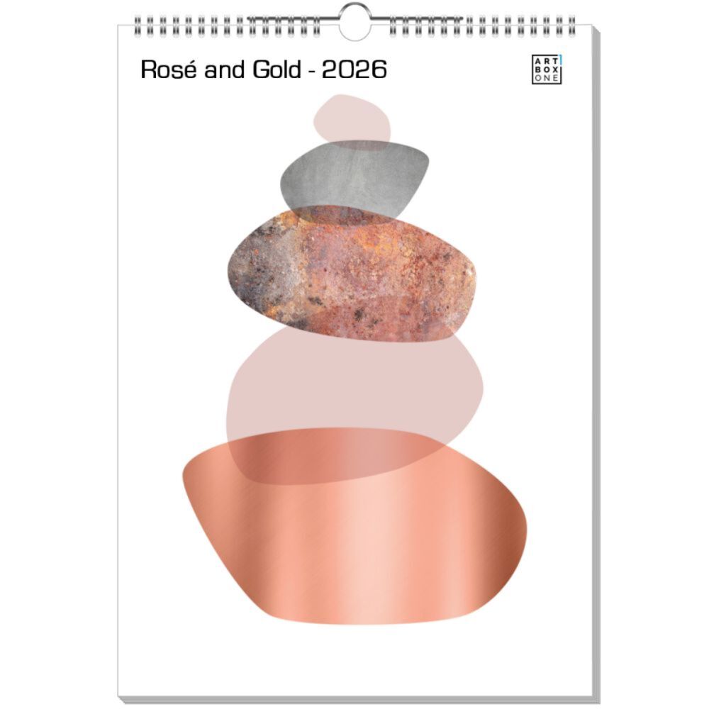 artboxONE Wandkalender A3 2025 Rosé and Gold Gold