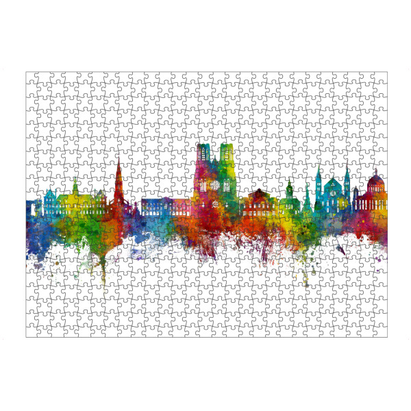 Puzzle Ravensburger "Reims France Skyline" artboxONE - Städte