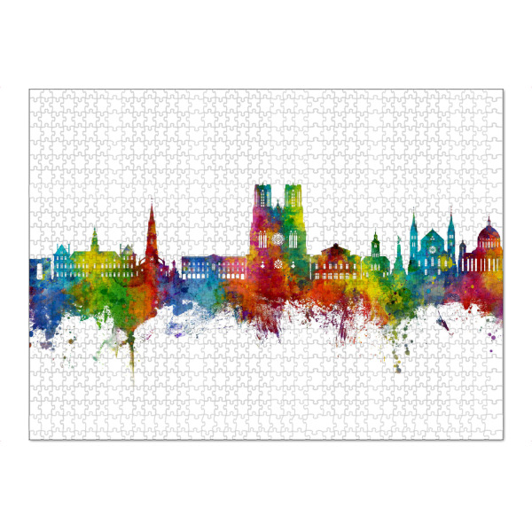 Puzzle Ravensburger "Reims France Skyline" artboxONE - Städte