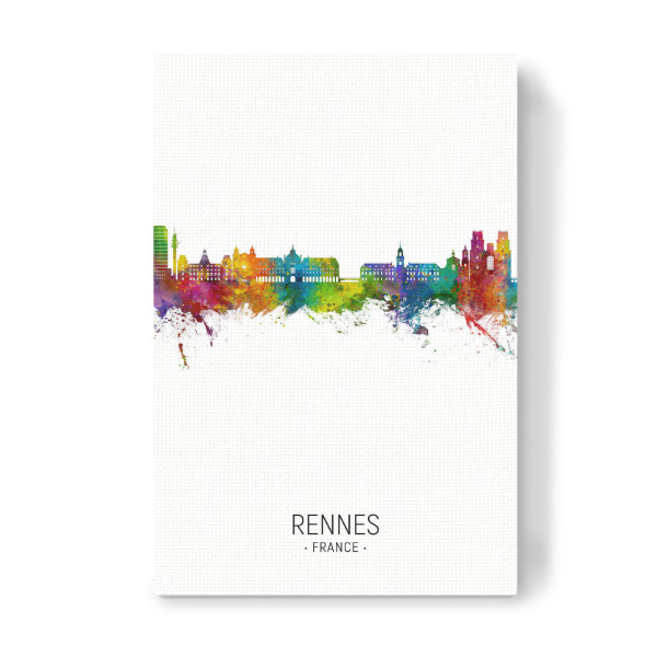 Leinwandbild "Rennes France Skyline Portrait" artboxONE - Städte