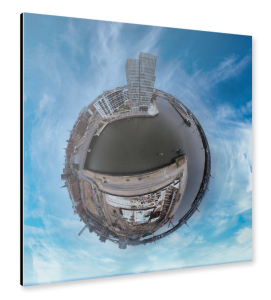 Alu-Dibond "HH-Hafencity Buenos-Aires-Kai" 30x30 cm artboxONE