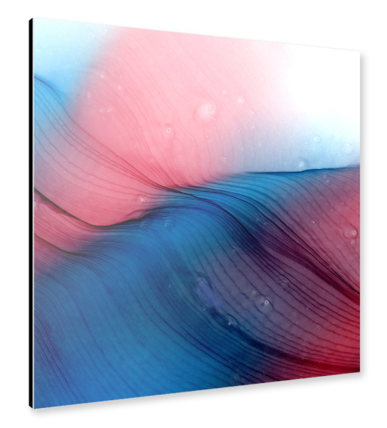Alu-Dibond "Waves - Red and Blue" 30x30 cm artboxONE