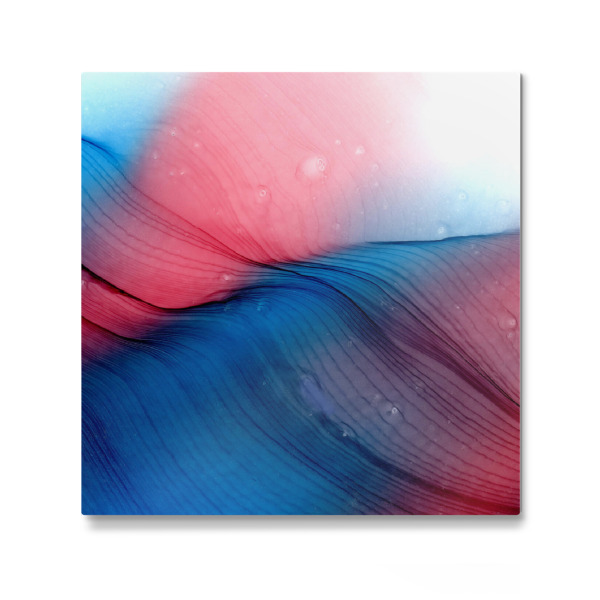 Galerie-Print "Waves - Red and Blue" 30x30 cm artboxONE