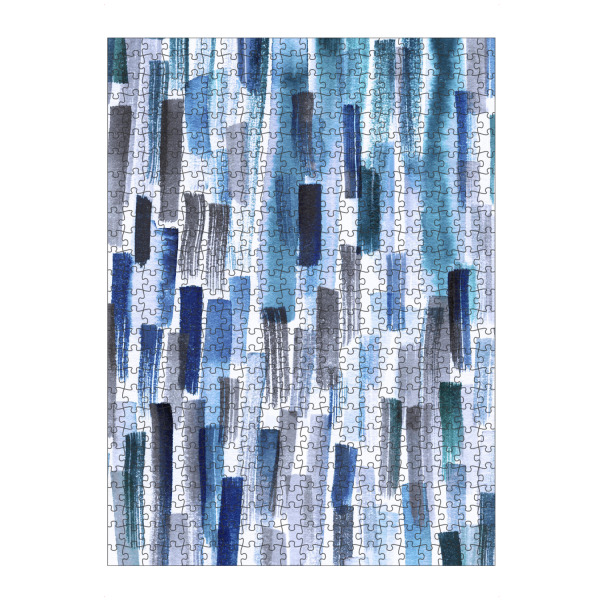 artboxONE Puzzle "Colorful Brushstrokes Indigo" artboxONE - Abstrakt,Geometrie