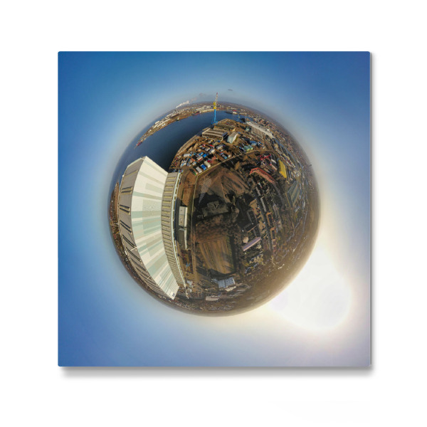 Galerie-Print "Westhafen und Werft von Wismar" 30x30 cm artboxONE