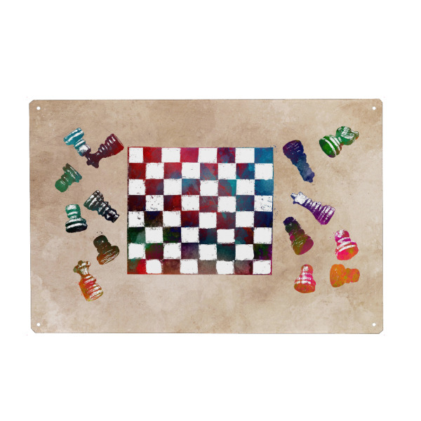 Metall Poster "Chess master sport" artboxONE - Sport,Sport / Motivation - Chessboard,Chess,Sport,Sports,Master,Player,Schach,Spiel,Der,Könige