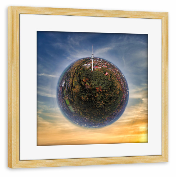 Poster mit Rahmen kiefer "Funkt- & Wasserturm HH-Lohbrügge" artboxONE - Städte,Städte / Hamburg,Natur,Reise,Reise / Länder