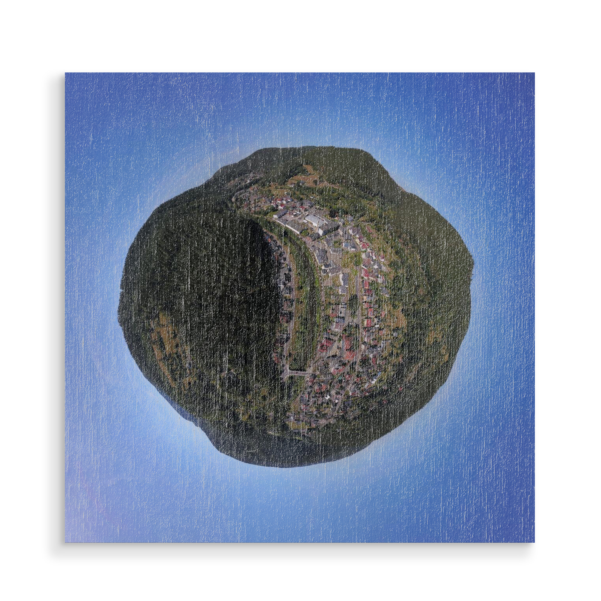 Holzbild "Sitzendorf Schwarzatal Thüringen" artboxONE - Städte,Natur,Reise,Architektur,Reise / Länder