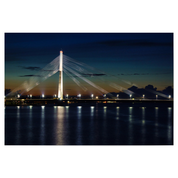 Poster 30x20 cm "Vansu-Spannseilbrücke in Riga" artboxONE - Städte,Natur,Reise,Architektur,Reise / Länder