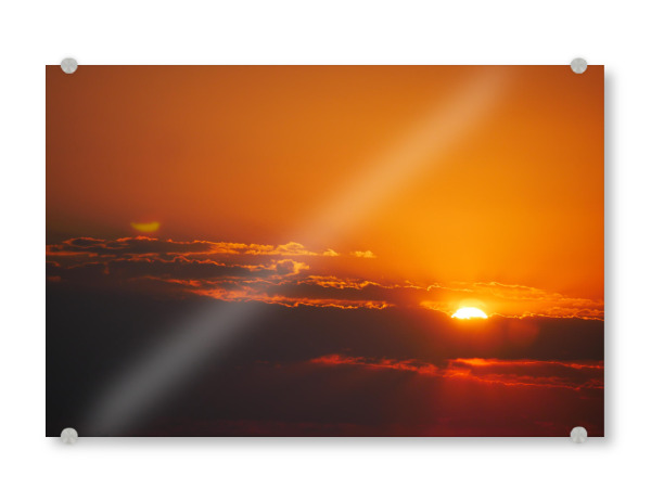 Acrylglasbild "Roter Abschied" artboxONE - Natur,Reise / Afrika