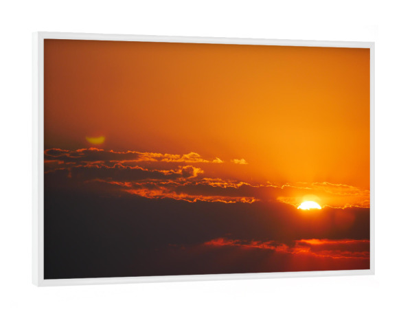 Poster mit weißem Rahmen "Roter Abschied" artboxONE - Natur,Reise / Afrika