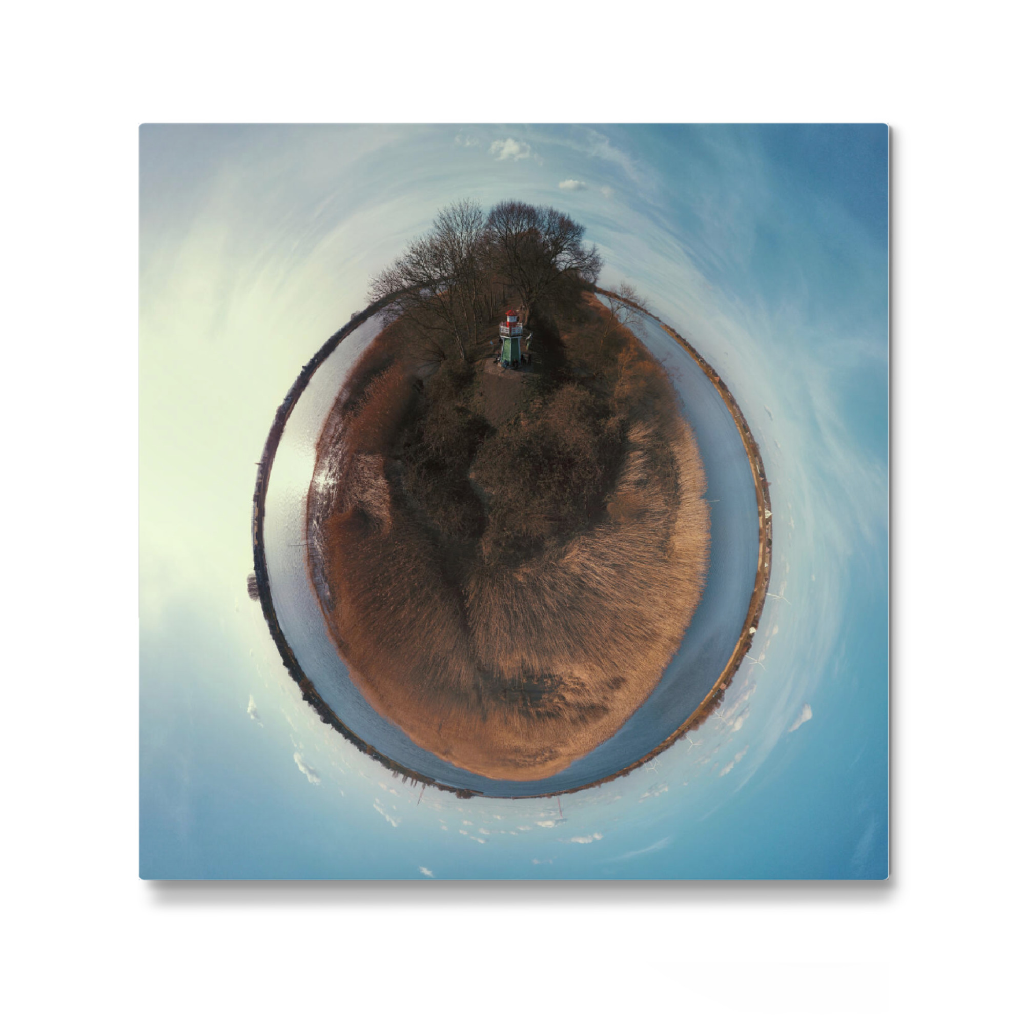 Galerie-Print "Elbe-Leuchtturm Bunthäuser Spitze" 30x30 cm artboxONE