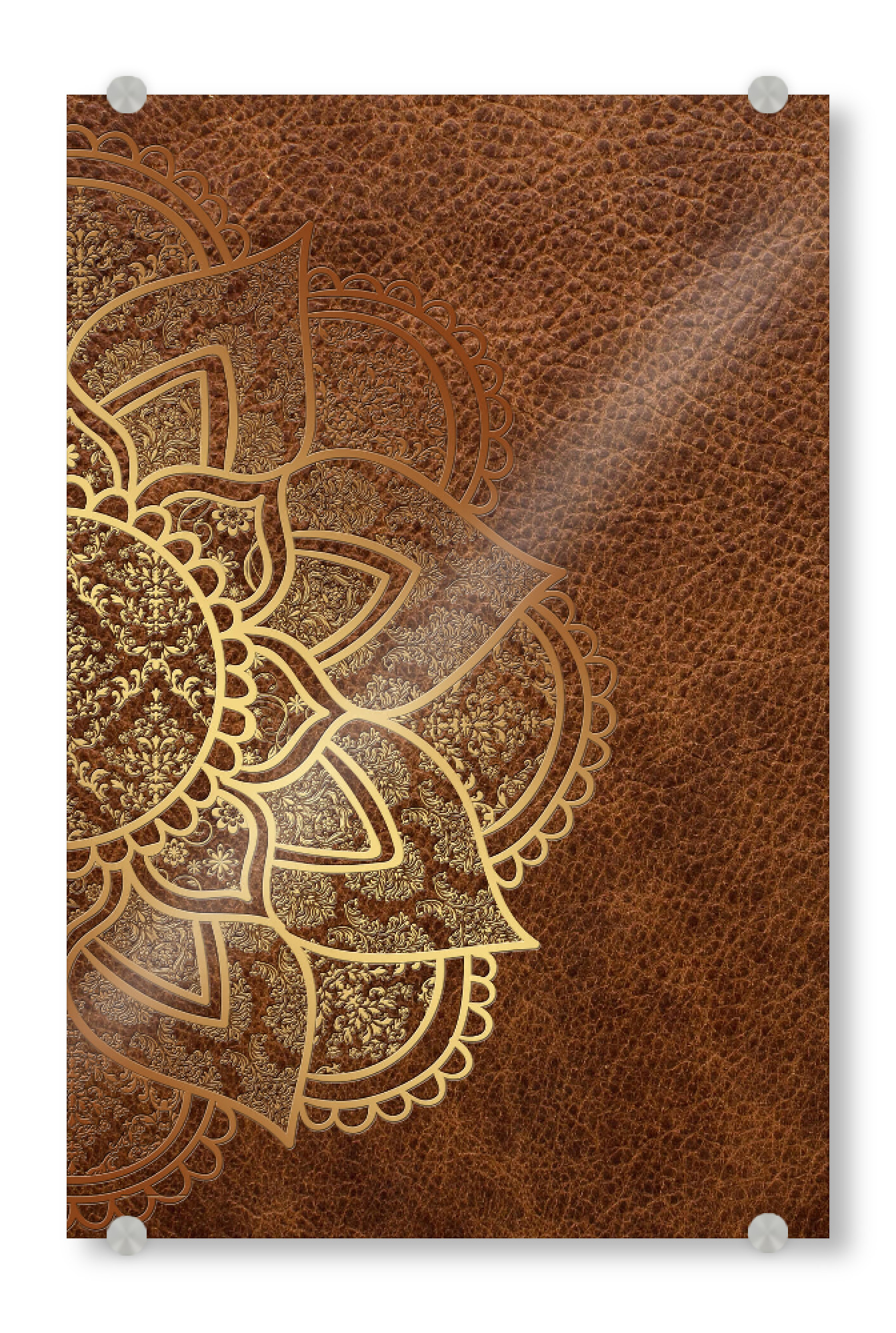 Acrylglasbild "Mandala Leather" artboxONE - Abstrakt,Geometrie