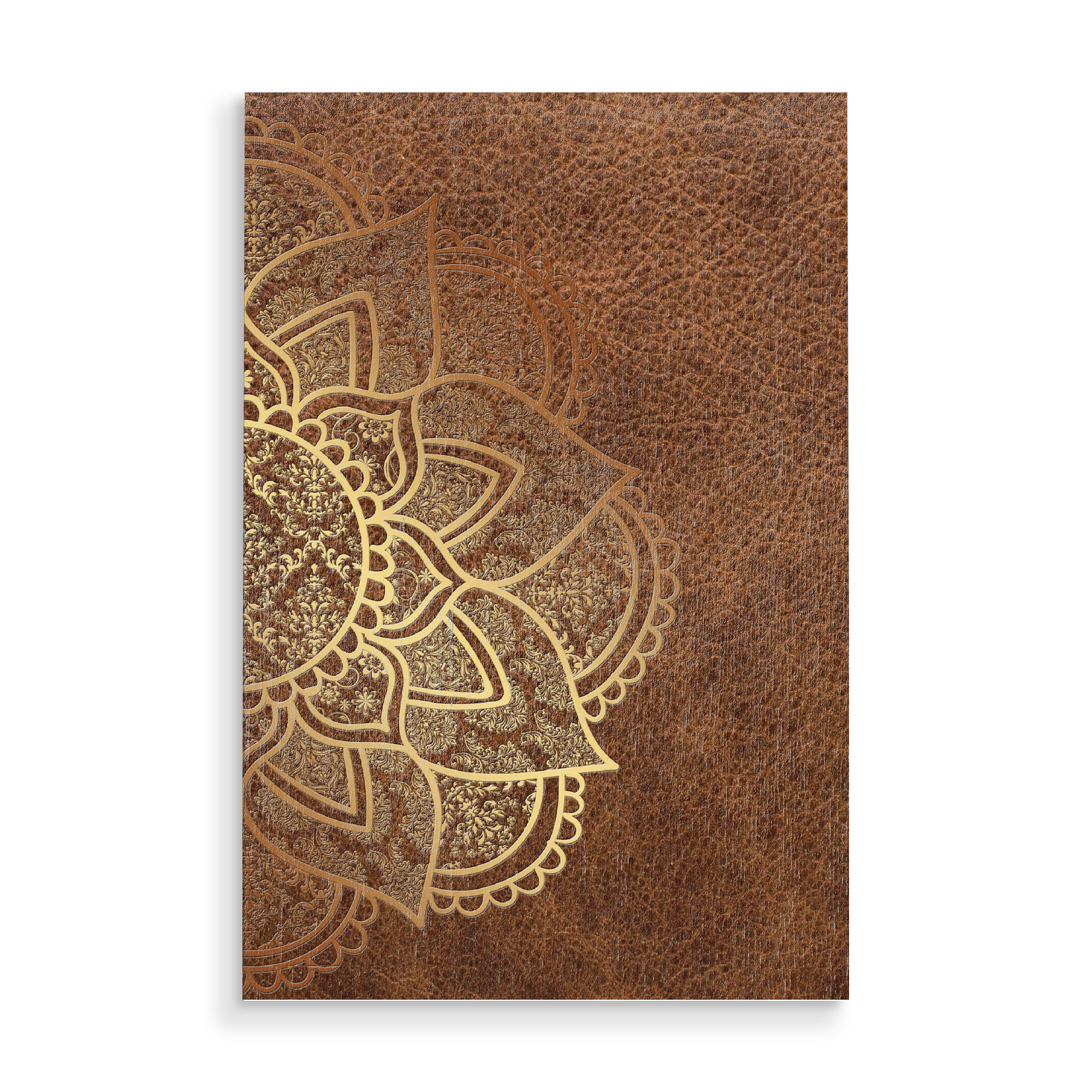 Holzbild "Mandala Leather" artboxONE - Abstrakt,Geometrie