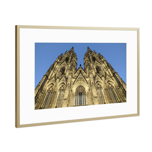 Poster mit Rahmen Gold "The Cologne Cathedral" artboxONE - Städte / Köln,Reise,Architektur,Reise / Länder