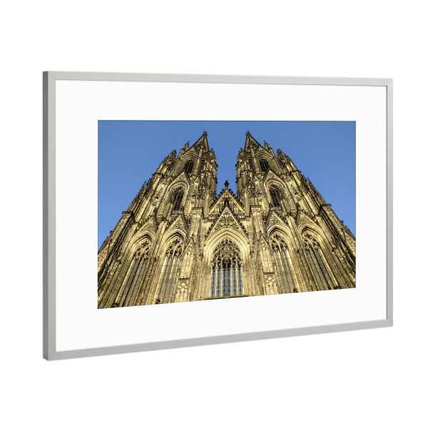 Poster mit Rahmen Silber "The Cologne Cathedral" artboxONE - Städte / Köln,Reise,Architektur,Reise / Länder