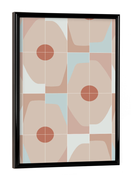 Poster mit schwarzem Rahmen "Mixed Octagon Tiles" artboxONE - Abstrakt,Geometrie
