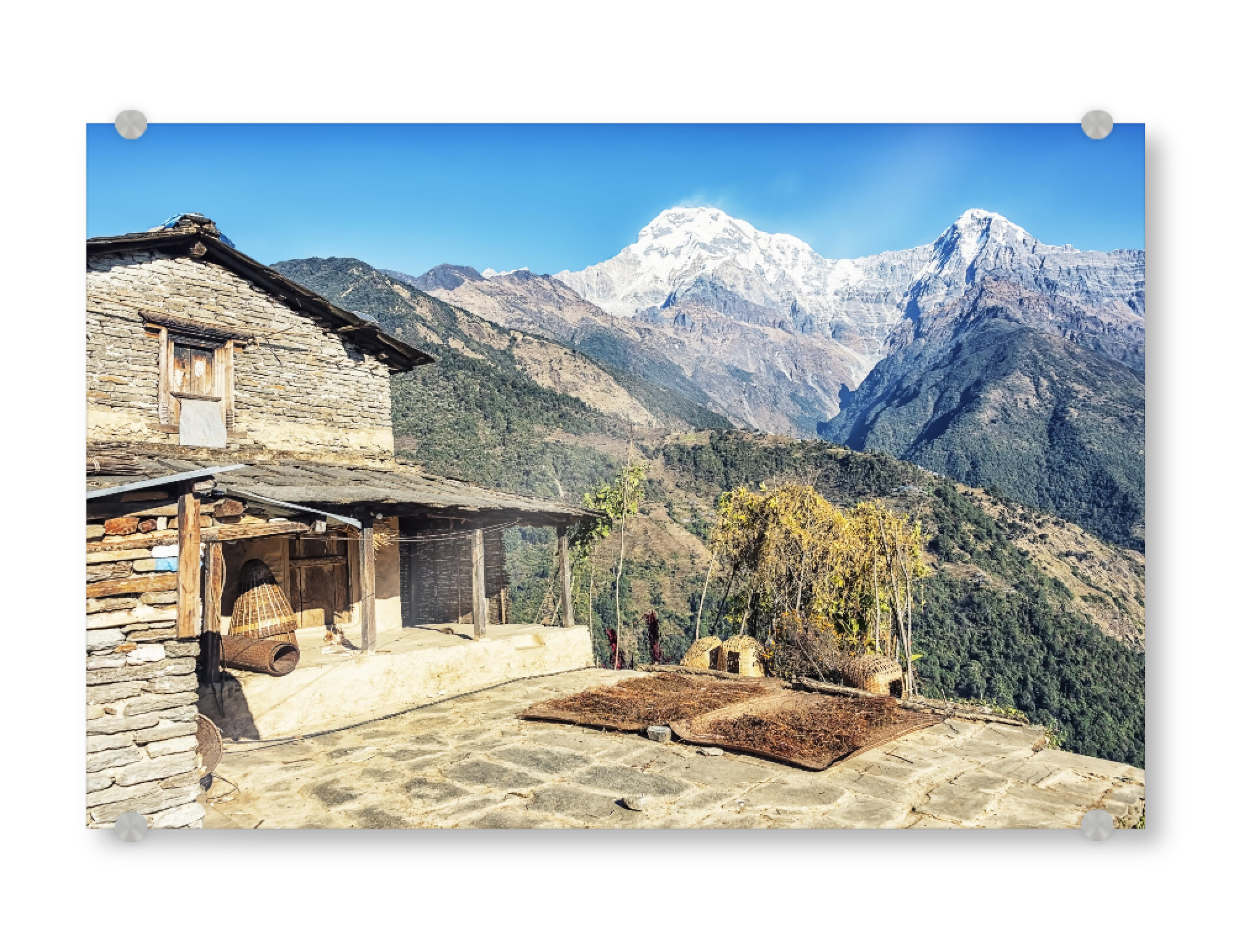 Acrylglasbild "House in Nepal" artboxONE - Natur,Reise,Architektur,Reise / Asien,Reise / Länder
