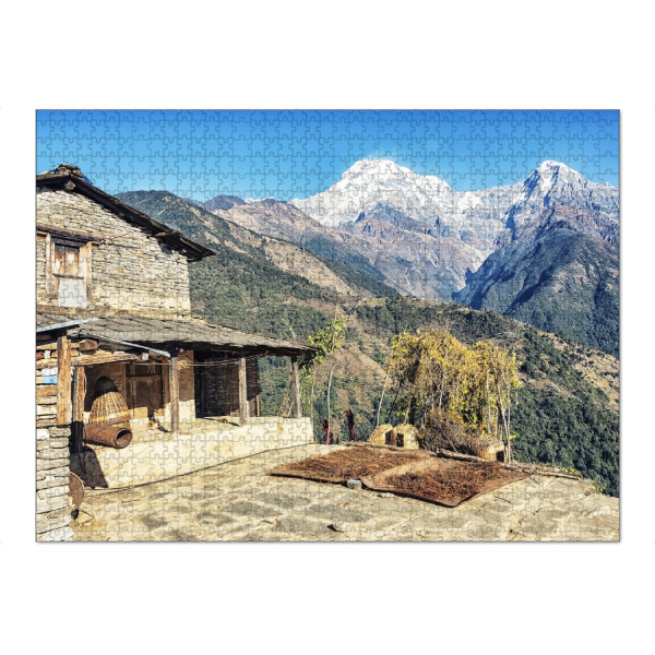 Puzzle Ravensburger "House in Nepal" artboxONE - Natur,Reise,Architektur,Reise / Asien,Reise / Länder