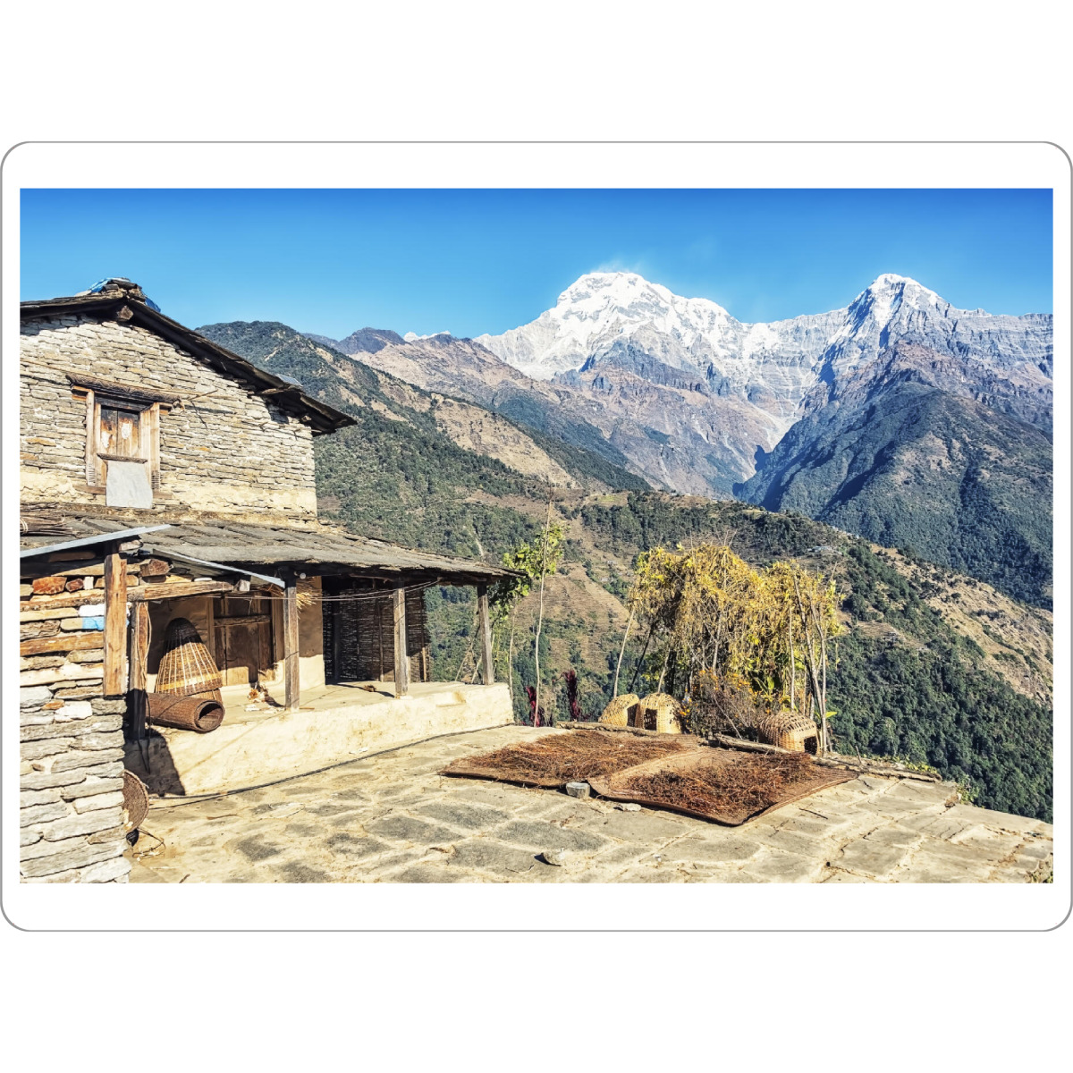 Tischset "House in Nepal" artboxONE - Natur,Reise,Architektur,Reise / Asien,Reise / Länder