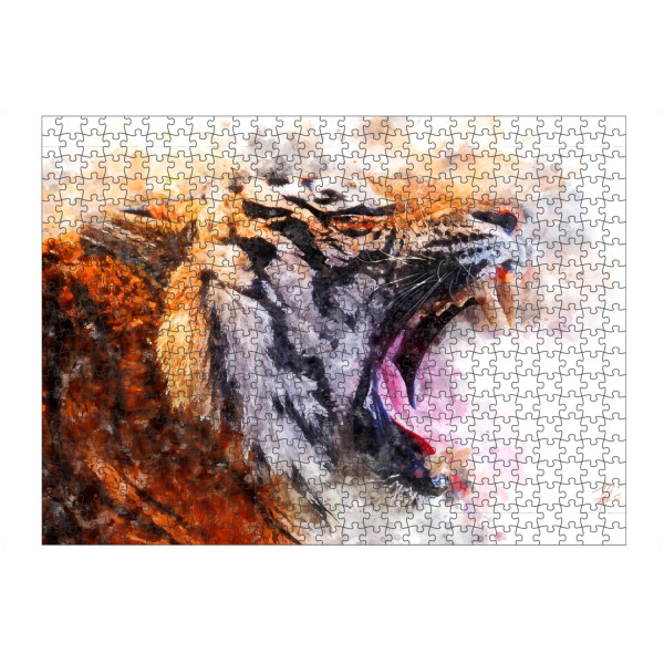 Puzzle Ravensburger "Wilder Tiger Porträt" artboxONE - Natur,Tiere,Reise / Asien