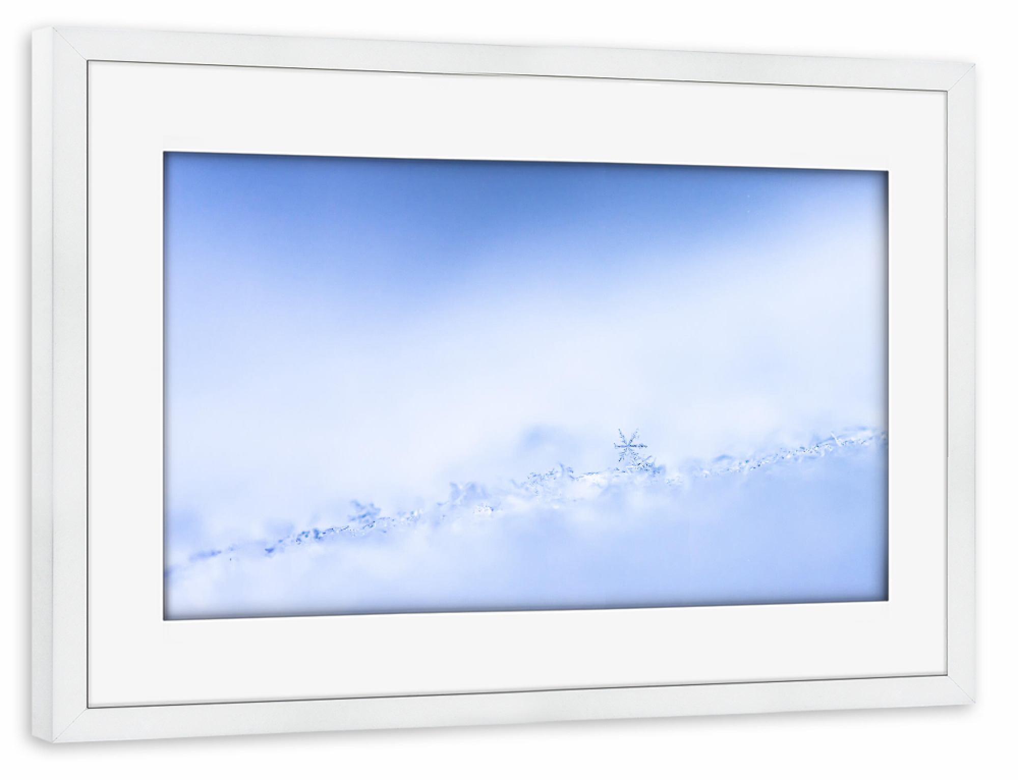 Poster mit Rahmen weiß "Frozen Star" artboxONE - Natur