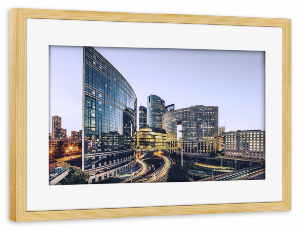 Poster mit Rahmen kiefer "Business district in Paris" artboxONE - Städte,Reise,Architektur,Städte / Paris,Reise / Länder