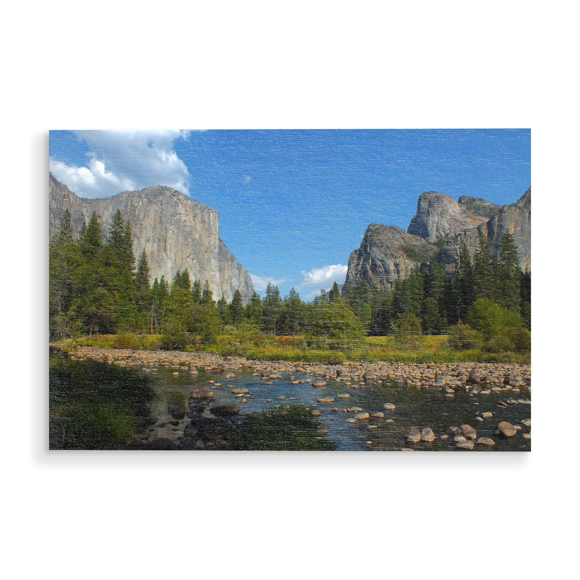 Holzbild "Yosemite Valley View, California" artboxONE - Natur,Reise,Reise / Länder
